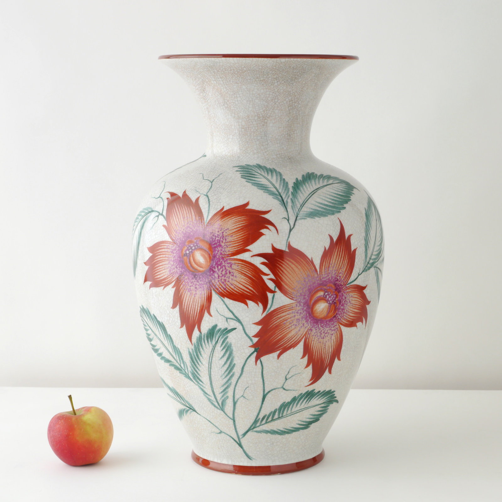Art Deco Vase Bodenvase H45cm Schumann Diamant-Craquele floor vase 18